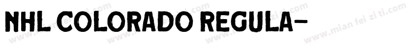 NHL Colorado Regula字体转换